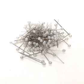 White Pearl Headed Pins 4cm