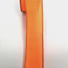 Orange Burlap Ribbon 38mm