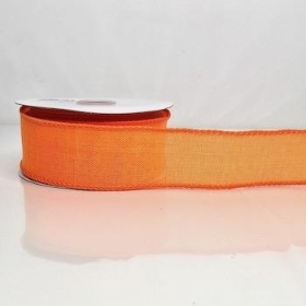 Orange Burlap Ribbon 38mm