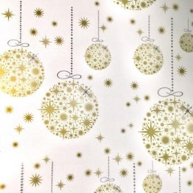 Gold Bauble Cellophane 100m