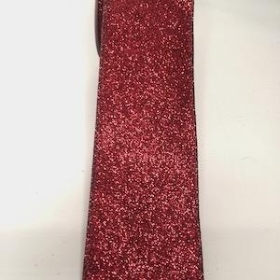 Burgundy Glitter Ribbon 63mm