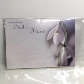 Dad Snowdrop Florist Cards x 6