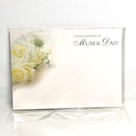 Florist Cards Mum & Dad Roses x 6