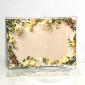 Cream Flowers Florist Cards x 6