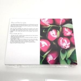 Pink Tulips Folding Card x 25