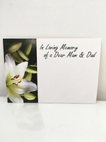 Florist Cards Mam & Dad x 6