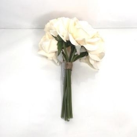 Light Peach Rose Bundle 25cm