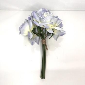 Light Blue Rose Bundle 25cm