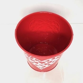 Red Heart Metal Pot 12cm