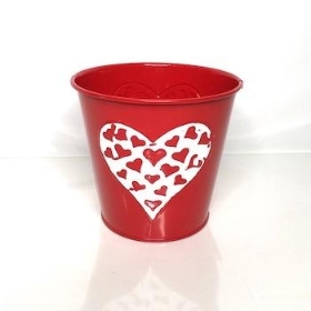 Red Heart Metal Pot 12cm