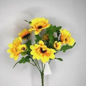 48 x Yellow Mini Sunflower Bush 28cm