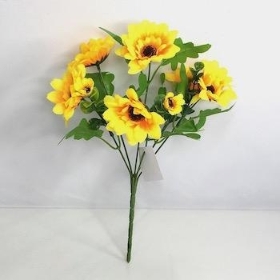 48 x Yellow Mini Sunflower Bush 28cm