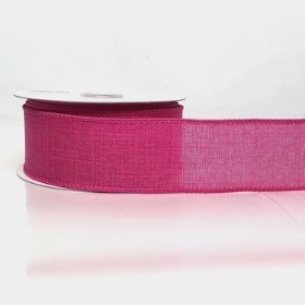 Fuchsia Burlap Ribbon 38mm