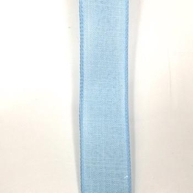 Light Blue Burlap Ribbon 38mm