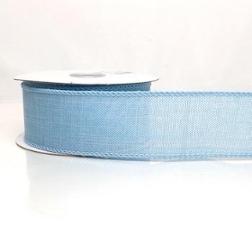 Light Blue Burlap Ribbon 38mm