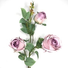 Lilac Rosebud Spray 75cm