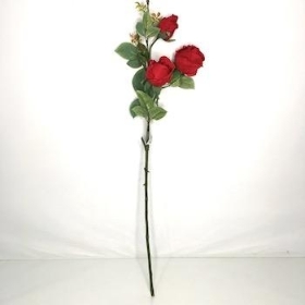 Red Rosebud Spray 75cm