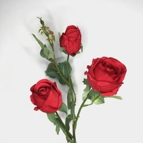 Red Rosebud Spray 75cm