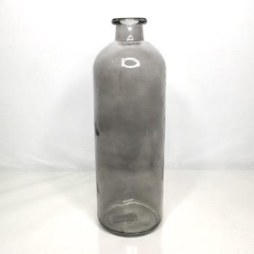Smoked Tall Bottle Vase 33cm