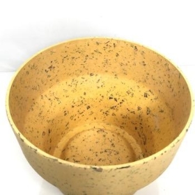 Yellow Coffee Husk Pot 15cm