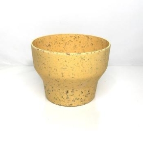 Yellow Coffee Husk Pot 15cm