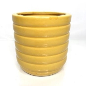 Yellow Beehive Ceramic Pot 11cm