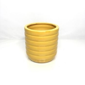 Yellow Beehive Ceramic Pot 11cm