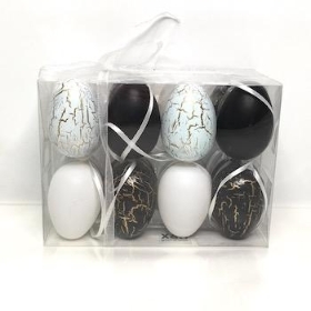 Hanging Crackle Design Eggs x 16