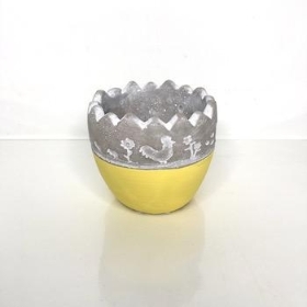 Yellow Easter Pot 8cm