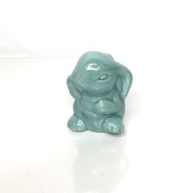 Blue Mini Ceramic Bunny 7cm