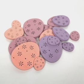 Assorted Pink Lilac Wooden Eggs