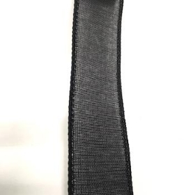 Black Burlap Ribbon 38mm