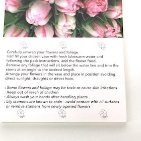 Pink Tulips Folding Card x 25