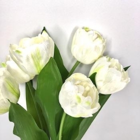 Ivory Tulip Bundle 40cm