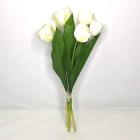 Ivory Tulip Bundle 40cm