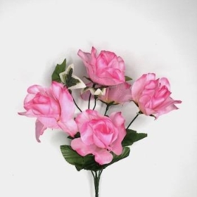 Pink Rose And Ivy Bush 31cm