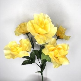 Yellow Rose And Ivy Bush 31cm