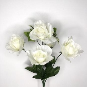 Ivory Rose And Ivy Bush 31cm