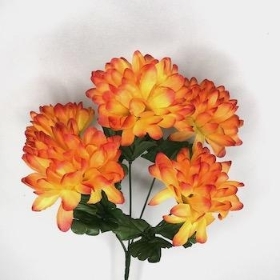 Orange Chrysanthemum Bush 32cm