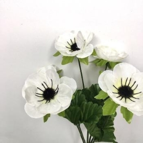 Ivory Poppy Bush 30cm 