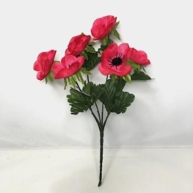 Cerise Poppy Bush 30cm 