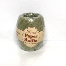 Sage Green Paper Raffia 30m