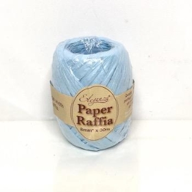 Light Blue Paper Raffia 30m