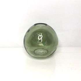 Vintage Green Globe Vase 9cm