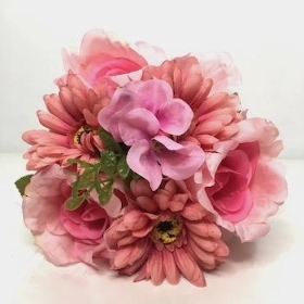 Pink Rose And Gerbera Bundle 23cm
