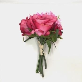 Cerise Rose And Gerbera Bundle 23cm