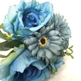 Blue Rose And Gerbera Bundle 23cm