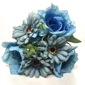 Blue Rose And Gerbera Bundle 23cm