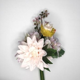 Pink Dahlia And Hydrangea Bundle 32cm