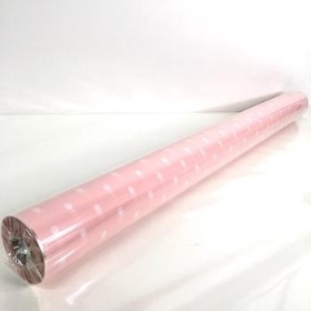 Pink White Dot Cellophane 80m